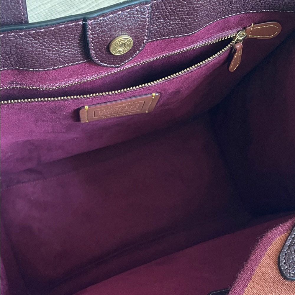 Coach Burgundy Tote Bag - Picture 2 of 6
